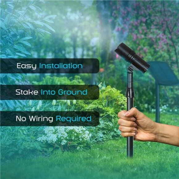 Solar Powered Spotlight, 2 Pack, 50 Lumens, Adjustable Height - Picture 4 of 7